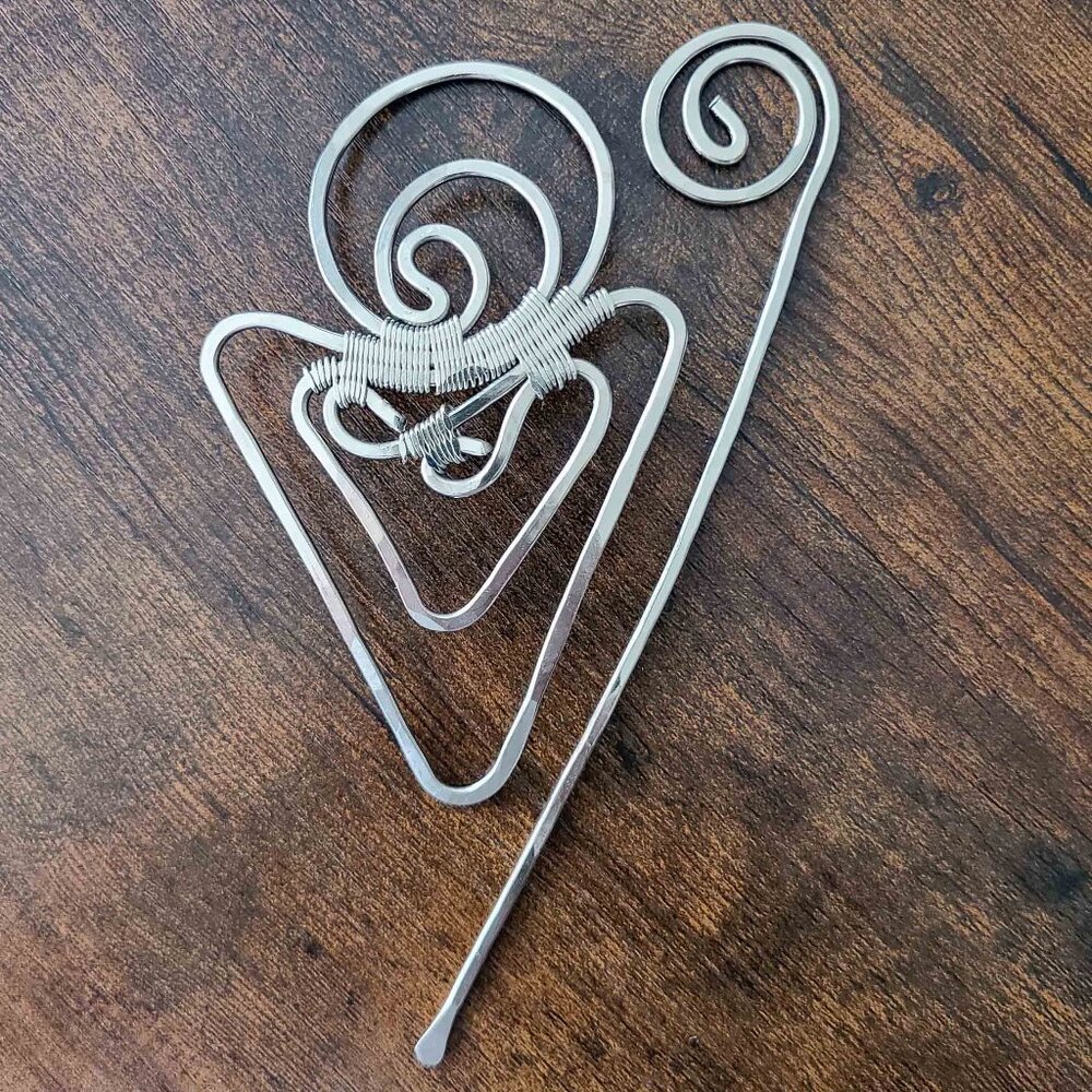 Vtg Silver Artisan Sweater, Scarf, & Shawl Pin Brooch + Hair Accessory EUC - Picture 11 of 11